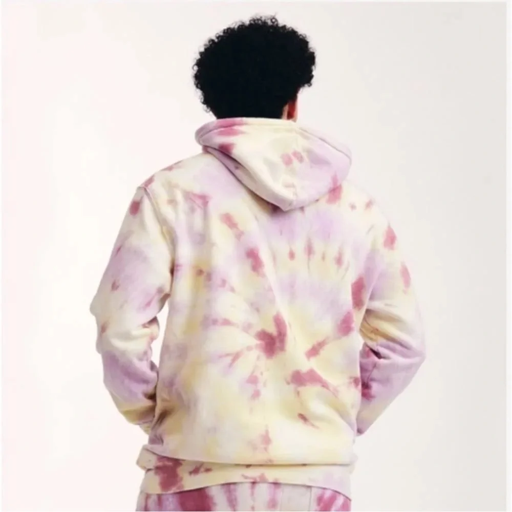 Market Unisex Border Tie Dyed Hoodie - Picture 2 of 3